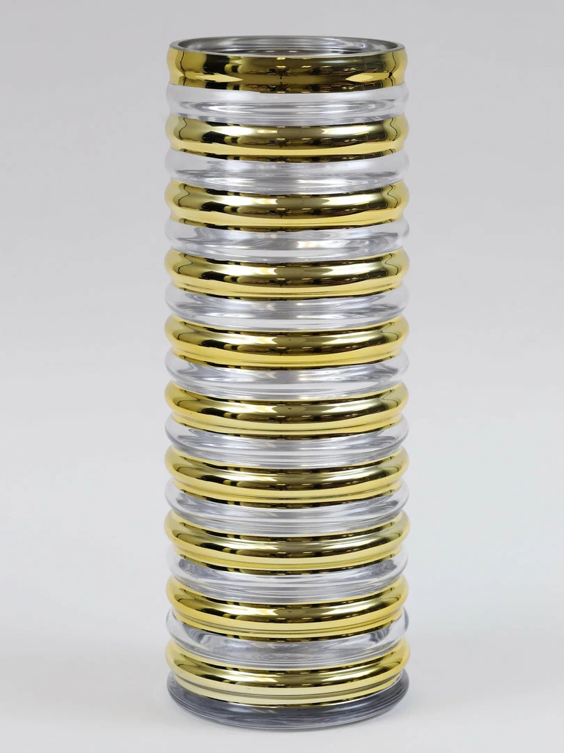 Inspire Me! Home Decor Gold Ribbed Glass Vase (2 Sizes) 9 Inspire Me! Home Decor Gold Ribbed Glass Vase (2 Sizes)