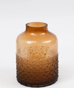 Inspire Me! Home Decor Amber Glass Textured Vase (2 Sizes) 11 Inspire Me! Home Decor Amber Glass Textured Vase (2 Sizes)