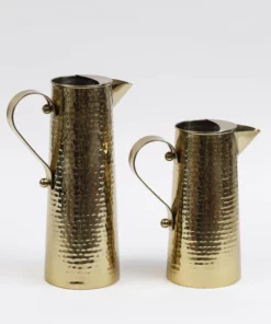 Inspire Me! Home Decor Gold Hammered Texture Pitcher (2 Sizes)