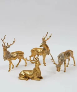 Inspire Me! Home Decor Gold Reindeer With Wreath