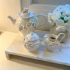 Inspire Me! Home Decor White Floral Tea Set (3 Items) Each Sold Individually KITCHEN