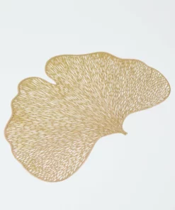 Inspire Me! Home Decor Gold Ginko Leaf Tablemat