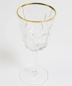 Inspire Me! Home Decor Set Of 4 Goblets With Gold Rim