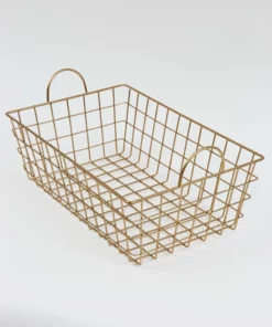 Inspire Me! Home Decor Gold Rectangular Wired Basket (3 Sizes) 9 Inspire Me! Home Decor Gold Rectangular Wired Basket (3 Sizes)