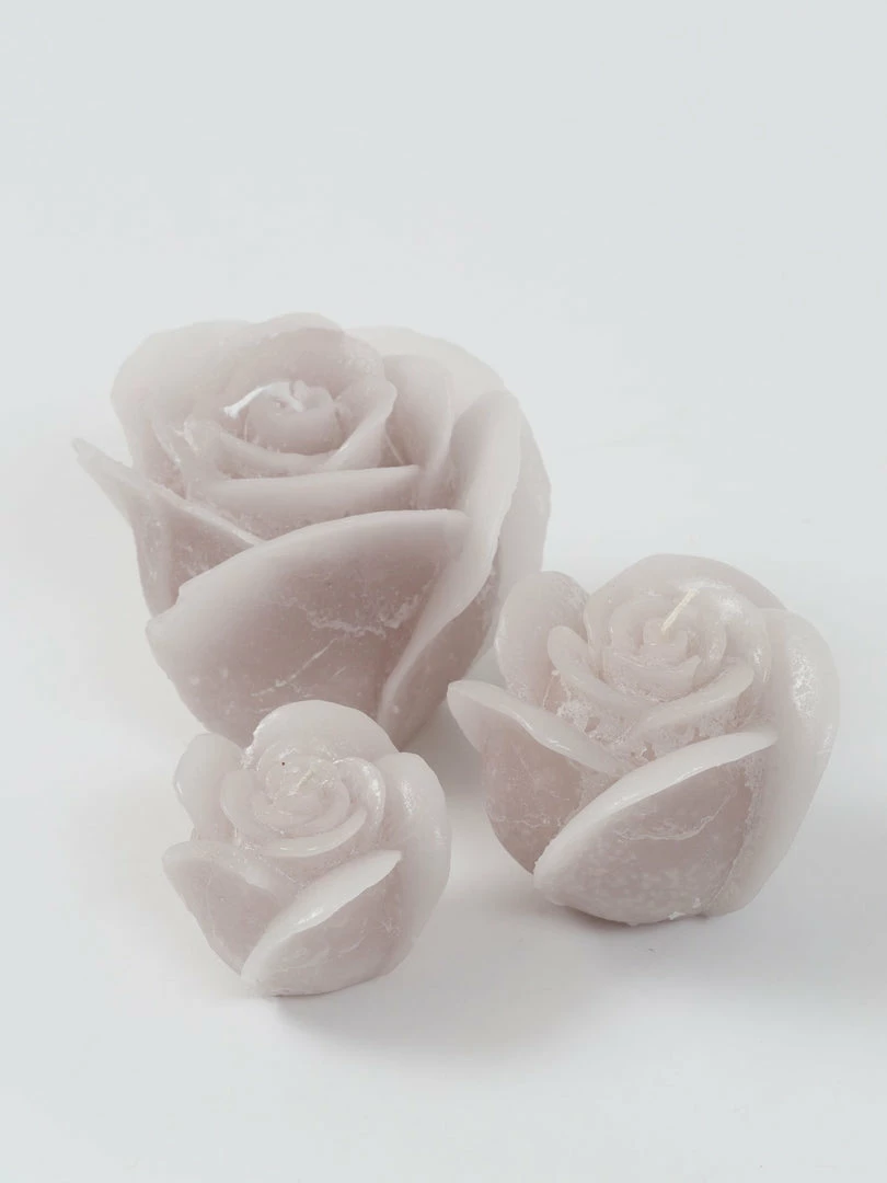 Inspire Me! Home Decor Ivory Rose Candle (3 Sizes) 4 Inspire Me! Home Decor Ivory Rose Candle (3 Sizes)