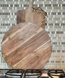 Inspire Me! Home Decor KITCHEN Rectangular Wood Charcuterie Board With Textured Design "From Pops Of Color Home Collection"