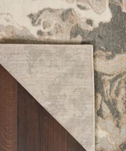 Nourison Elegance Area Rug- Grey/Charcoal/beige (5 Sizes) PILLOWS, RUGS, & THROWS 9 Nourison Elegance Area Rug- Grey/Charcoal/beige (5 Sizes) PILLOWS, RUGS, & THROWS