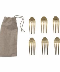 Inspire Me! Home Decor Gold Fork Cheese Markers (Set Of 6) 8 Inspire Me! Home Decor Gold Fork Cheese Markers (Set Of 6)