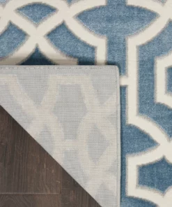 Nourison Joli Area Rug - Blue/White (3 Sizes) PILLOWS, RUGS, & THROWS