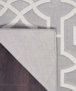 Nourison Joli Area Rug - Grey/White (3 Sizes) PILLOWS, RUGS, & THROWS