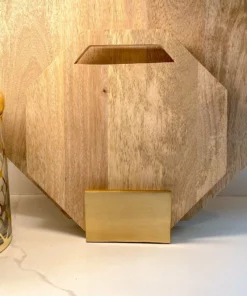 Inspire Me! Home Decor Geometric Mango Wood Boards W/ Gold Stand