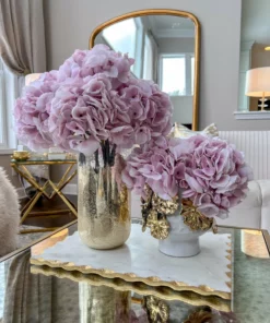 Inspire Me! Home Decor Glass And Metallic Gold Leaf Vase