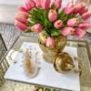 Inspire Me! Home Decor Marble Tray With Gold Branch Textured Handles 2 Inspire Me! Home Decor Marble Tray With Gold Branch Textured Handles