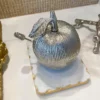 Inspire Me! Home Decor Silver Apple Honey Dish