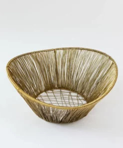 Inspire Me! Home Decor Gold Wire Metal Bowl