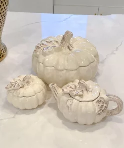 Inspire Me! Home Decor Dolomite Pumpkin Collection ( 3 Sizes And Shapes Available ) KITCHEN