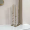 Inspire Me! Home Decor Silver Bead Design Candle Stick (3 Sizes)