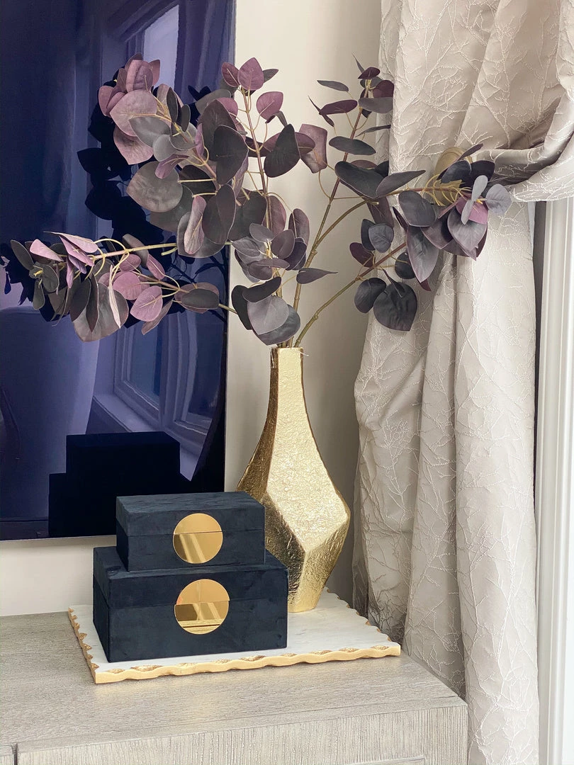 Inspire Me! Home Decor Abstract Textured Metal Vase 4 Inspire Me! Home Decor Abstract Textured Metal Vase