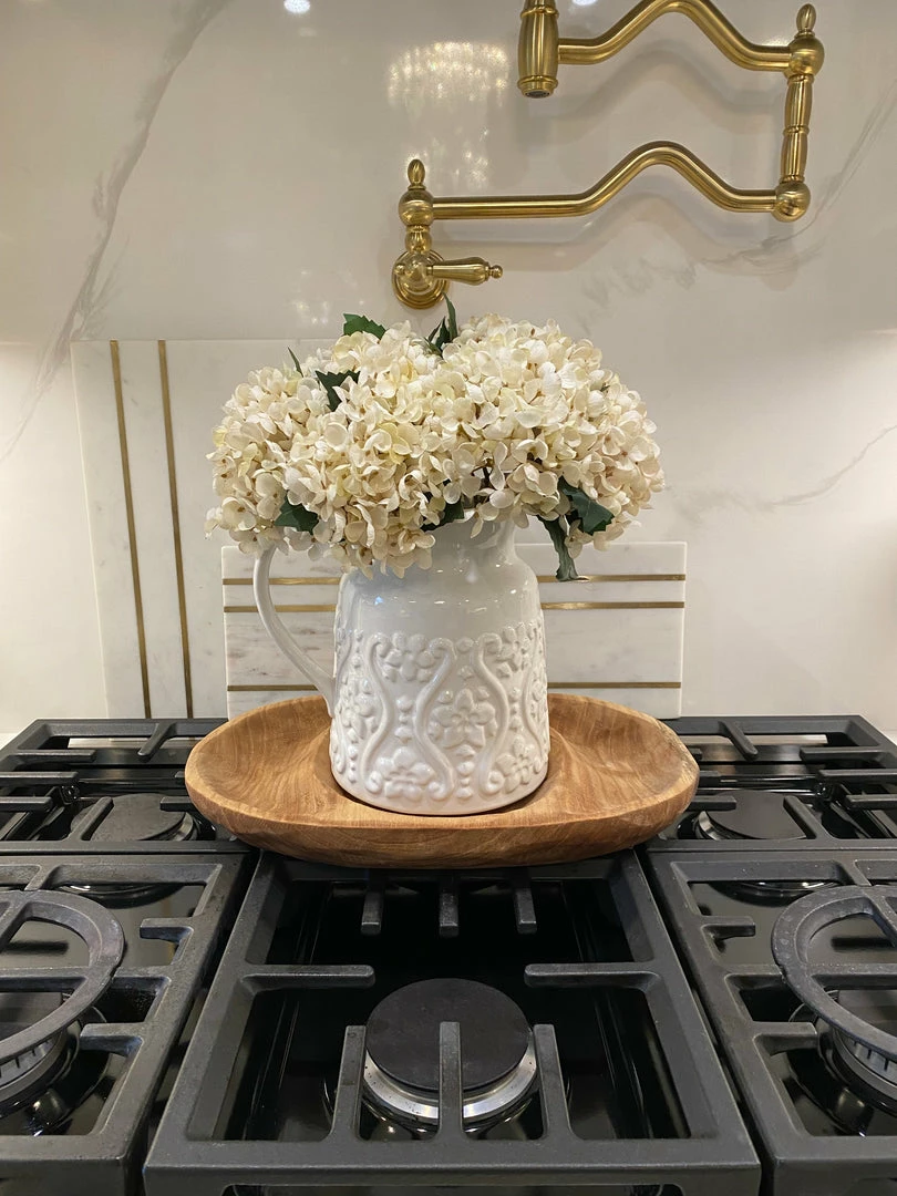 Inspire Me! Home Decor White Floral Detailed Pitcher 5 Inspire Me! Home Decor White Floral Detailed Pitcher