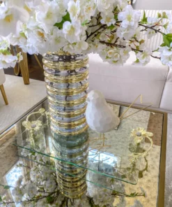 Inspire Me! Home Decor Gold Ribbed Glass Vase (2 Sizes) 14 Inspire Me! Home Decor Gold Ribbed Glass Vase (2 Sizes)