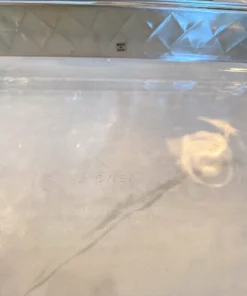 Inspire Me! Home Decor Silver Pyrex Holder With Gold Mosaic Handles And Pyrex