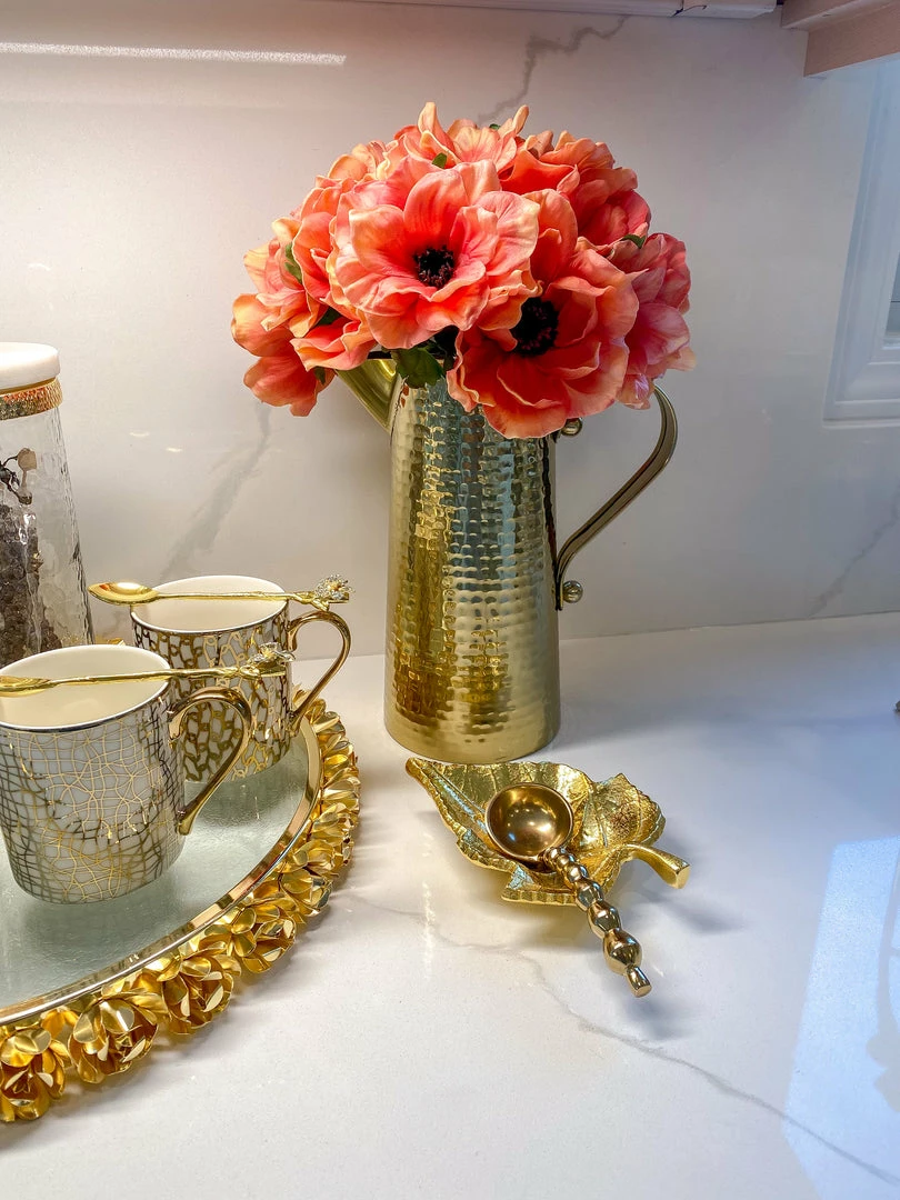 Inspire Me! Home Decor Gold Hammered Texture Pitcher (2 Sizes) 3 Inspire Me! Home Decor Gold Hammered Texture Pitcher (2 Sizes)