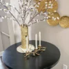 Inspire Me! Home Decor Gold Metal Tree Trunk Vase With Silver Bird