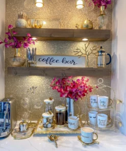 Inspire Me! Home Decor Gold Or Silver Canisters With Floral Lotus Lid (2 Colors)