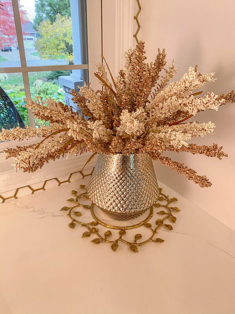 Inspire Me! Home Decor Gold Metal Decorative Wreath 7 Inspire Me! Home Decor Gold Metal Decorative Wreath