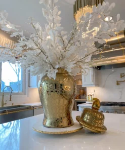 Inspire Me! Home Decor Oversized Gold Patterned Ginger Jar