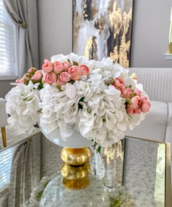 Inspire Me! Home Decor Floral Stems Real Touch White Hydrangea Stem