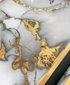 Inspire Me! Home Decor Marble Tray With Gold Edges And Metallic Marble Pattern (2 Sizes) 11 Inspire Me! Home Decor Marble Tray With Gold Edges And Metallic Marble Pattern (2 Sizes)