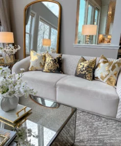 Cloud9d Zara Ivory Gold Pillow - 22