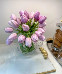 Inspire Me! Home Decor Real Touch Purple Tulip Bundle (3 Shades)