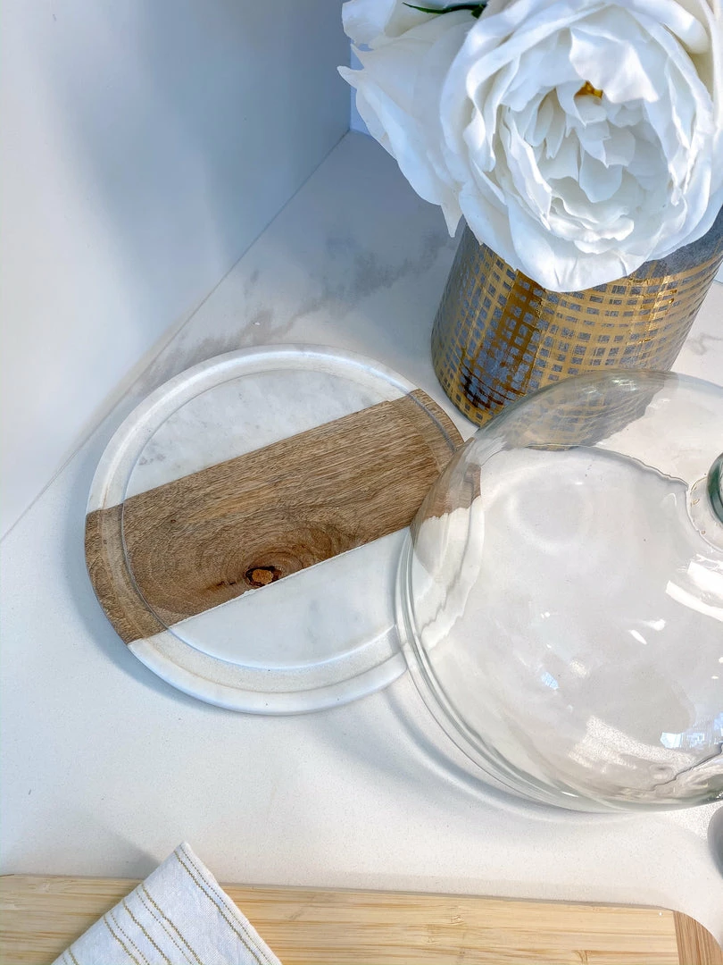 Inspire Me! Home Decor Glass Dome With Wood And Marble Base 4 Inspire Me! Home Decor Glass Dome With Wood And Marble Base