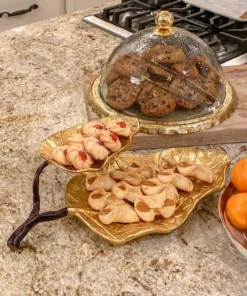 Inspire Me! Home Decor Gold Bordered Glass Cake Dome 15 Inspire Me! Home Decor Gold Bordered Glass Cake Dome