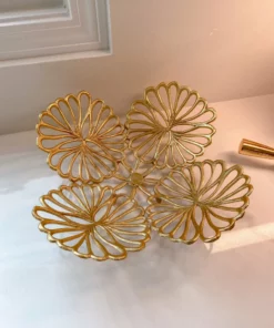 Inspire Me! Home Decor Openwork Gold Floral Bowl