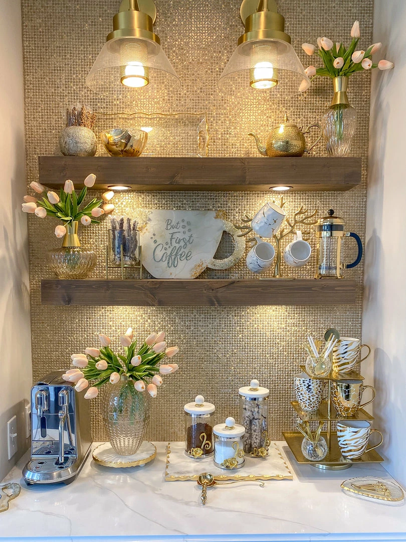 Inspire Me! Home Decor Gold Or Silver Metal Floral Glass Canisters With Marble Lid-With Metal Rim (3 Sizes) (2 Colors) 16 Inspire Me! Home Decor Gold Or Silver Metal Floral Glass Canisters With Marble Lid-With Metal Rim (3 Sizes) (2 Colors)