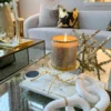 Inspire Me! Home Decor Gold Candle Holder With Leaf Branch Design