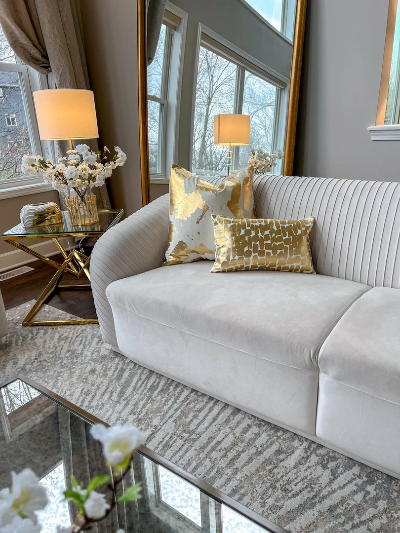 Cloud9d PILLOWS, RUGS, & THROWS Becca Ivory And Gold Pillow - 14" X 20" 7 Cloud9d PILLOWS, RUGS, & THROWS Becca Ivory And Gold Pillow - 14" X 20"