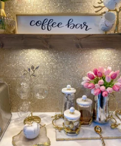 Inspire Me! Home Decor WALL ART & MIRRORS Coffee Bar Wood Sign