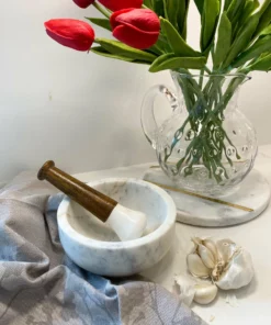 Inspire Me! Home Decor Marble Mortar And Pestle With Wooden Handle (3 Styles) KITCHEN