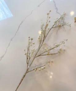 Inspire Me! Home Decor Gold Glitter Pearl Stem