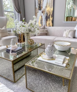 Inspire Me! Home Decor Gold Ribbed Glass Vase (2 Sizes) 12 Inspire Me! Home Decor Gold Ribbed Glass Vase (2 Sizes)