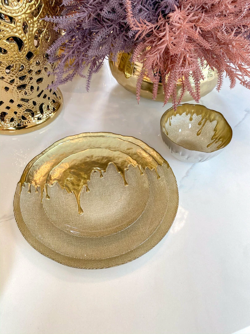 Inspire Me! Home Decor Gold Dipped Dinnerware Collection (Sold Separately) 10 Inspire Me! Home Decor Gold Dipped Dinnerware Collection (Sold Separately)