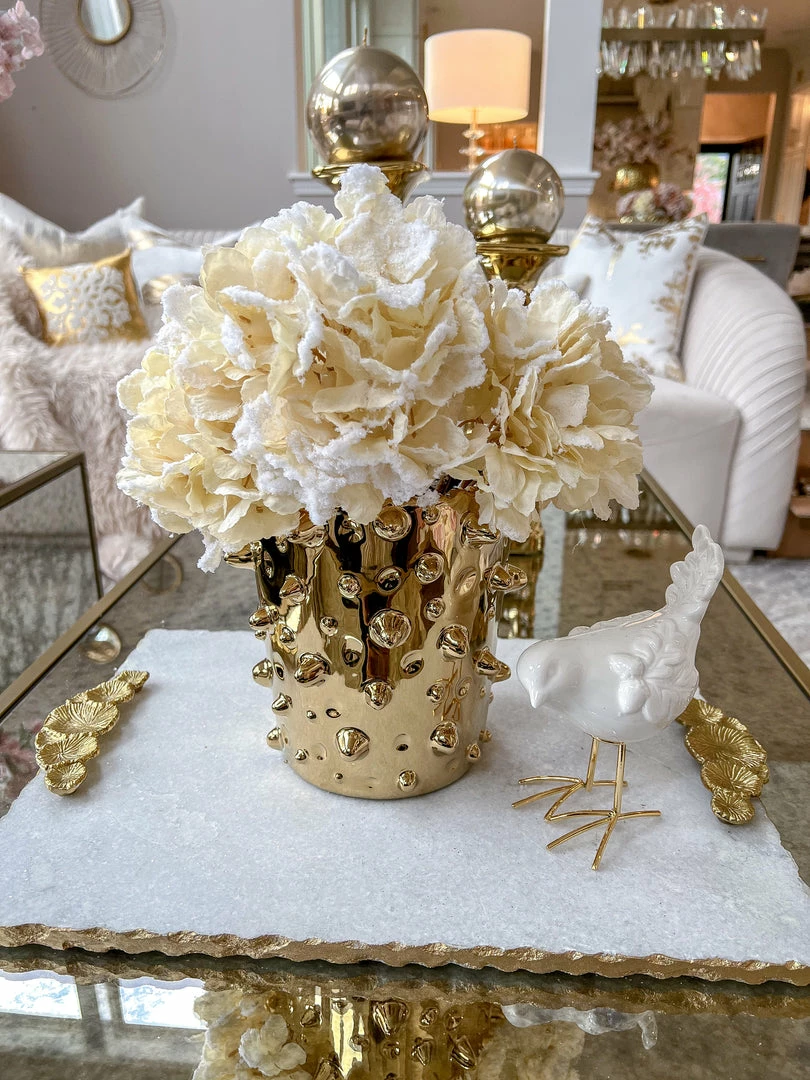 Inspire Me! Home Decor 27" White Snow Sprinkle Hydrangea Stem 3 Inspire Me! Home Decor 27" White Snow Sprinkle Hydrangea Stem