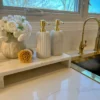 Inspire Me! Home Decor Gold Marble Soap Dispenser