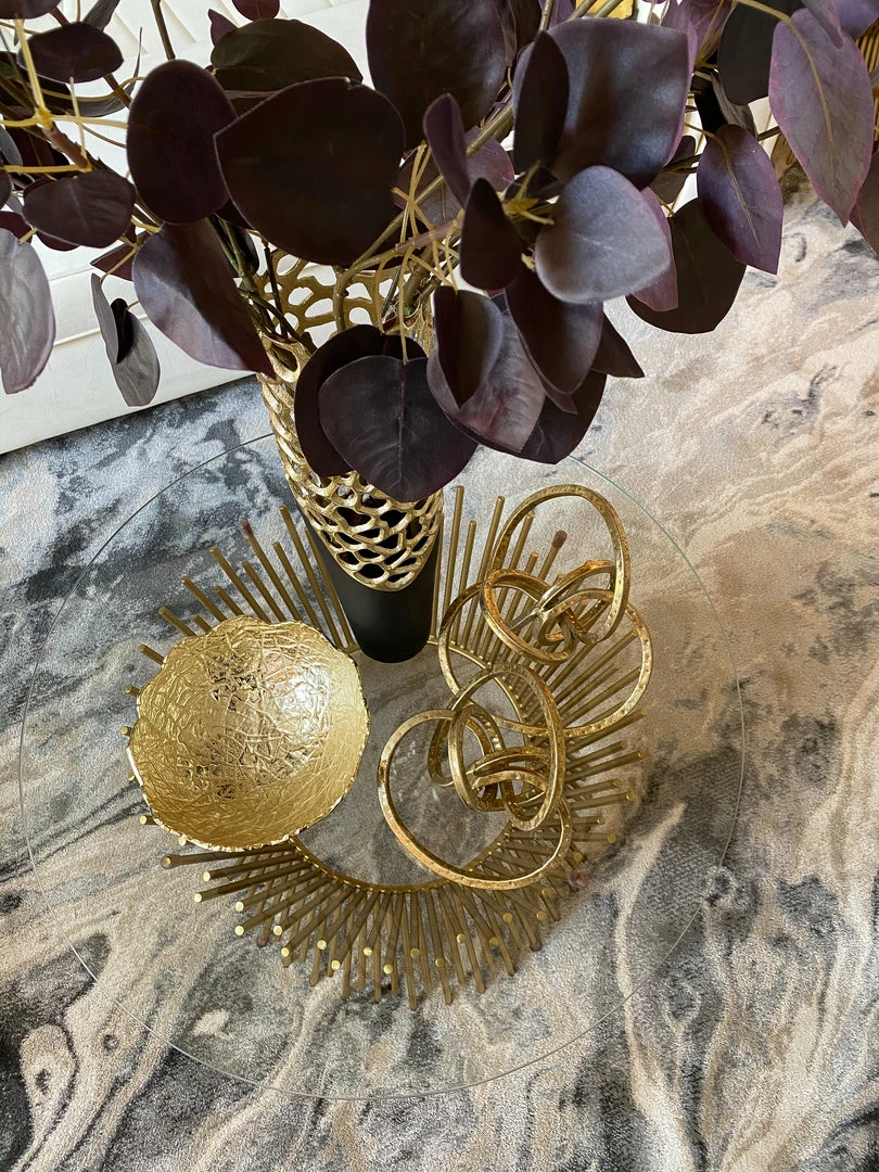 Inspire Me! Home Decor Gold Textured Abstract Sculpture (2 Sizes) 3 Inspire Me! Home Decor Gold Textured Abstract Sculpture (2 Sizes)