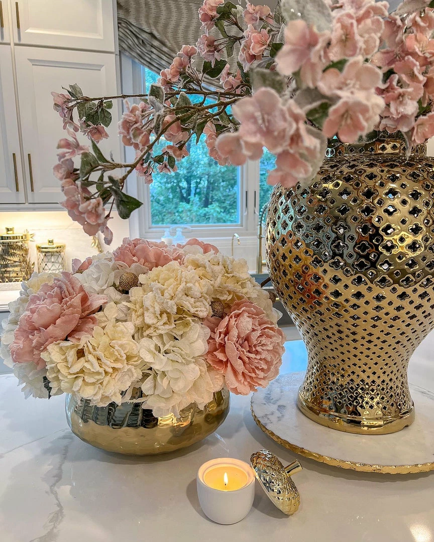 Inspire Me! Home Decor 27" White Snow Sprinkle Hydrangea Stem 8 Inspire Me! Home Decor 27" White Snow Sprinkle Hydrangea Stem