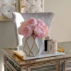 Inspire Me! Home Decor Geometric Gold And White Vase